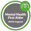 Mental Health First Aider certification badge held by Chris Frost through MHFA England